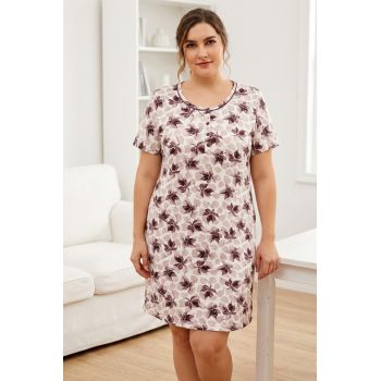 Plus izmēra kokvilnas naktskrekliņš Veronika, 3XL izmērs|Naktsveļa, pidžamas, peldmēteļi|TavsSapnis