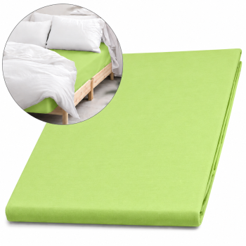 Fashion Satin kolekcijas satīna palags bez gumijas GREEN, 160x200 cm|Gultas veļa|TavsSapnis