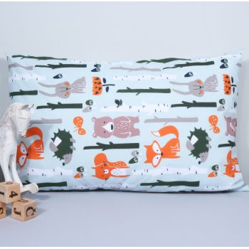 Kokvilnas spilvendrāna Mežs, 40x60 cm|Gultas veļa mazuļiem|TavsSapnis