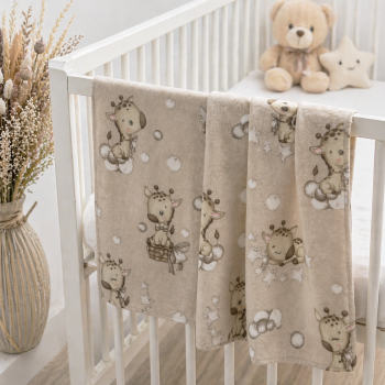 Flaneļa autiņi Žirafes, 65x75 cm|Gultas veļa mazuļiem|TavsSapnis