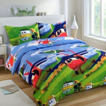 Gultas veļas komplekts Planes, 140x200, 70x70 cm|Bērnu gultas veļa|TavsSapnis