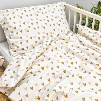 Gultasveļas komplekts ar rāvējslēdzējiem Sirds deja, 100x135, 40x60 cm|100x135 cm|TavsSapnis