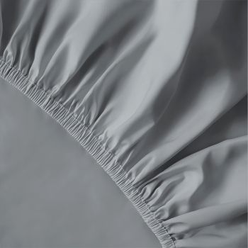 Pure Collection satīna palags ar gumiju GREY, 180x200 cm|Gultas veļa|TavsSapnis
