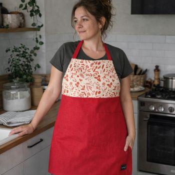 Lina priekšauts Sarkans|Mājas preces|TavsSapnis