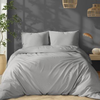 Pure Collection damaskas kokvilnas gultas veļa Light Grey, 200x220, 70x80 cm|200 x 220 cm|TavsSapnis