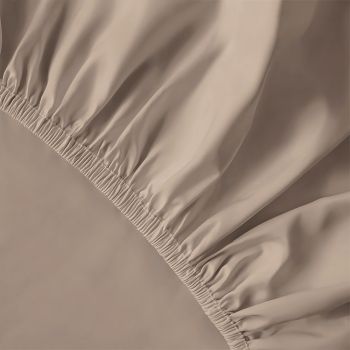 Pure Collection satīna palags ar gumiju TAUPE, 180x200 cm|Gultas veļa|TavsSapnis