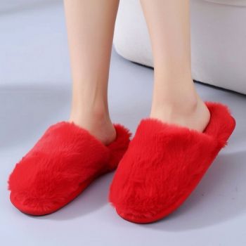 Sieviešu čības ar kažokādu Red, 36-37 izmērs|Mājas preces|TavsSapnis