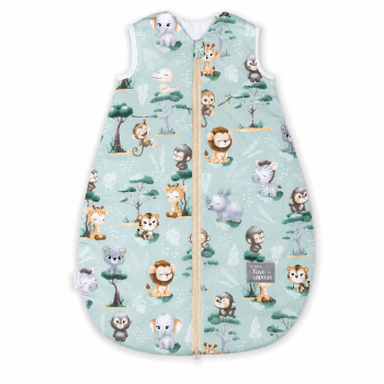 Silts guļammaiss ar divpusēju rāvējslēdzēju Mazais safari, 120 cm, bez piedurknēm, kokvilnas|Ziemas karstums|TavsSapnis