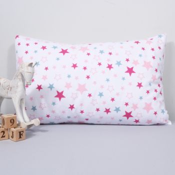 Flanelis spilvendrāna Zvaigznes, 40x60 cm|Gultas veļa mazuļiem|TavsSapnis