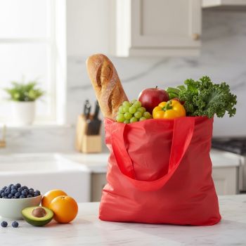 Salokāms iepirkumu maisiņš, sarkans|Mājas preces|TavsSapnis