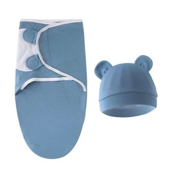 Trikotažas autiņbiksīšu kokons ar cepuri Blue, 48 cm|Gultas veļa mazuļiem|TavsSapnis