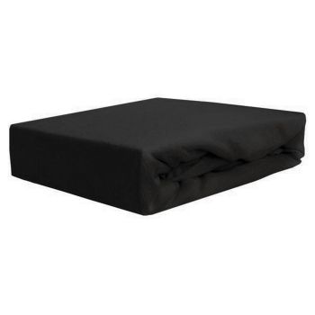 Frotē palags ar gumiju Exclusive, melns, 200x200 cm|Gultas veļa|TavsSapnis