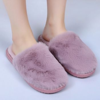 Sieviešu čības ar kažokādu Ash Purple, 36-37 izmērs|Mājas preces|TavsSapnis