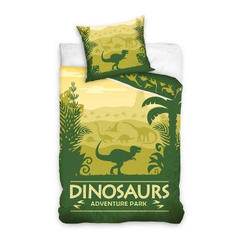 Gultas veļas komplekts Dinozauri, 140x200, 70x90 cm|Bērnu gultas veļa|TavsSapnis