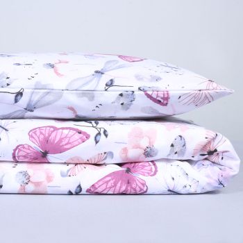 Gultas veļas komplekts Tauriņi, 120x160, 40x60 cm|Gultas veļa mazuļiem|TavsSapnis