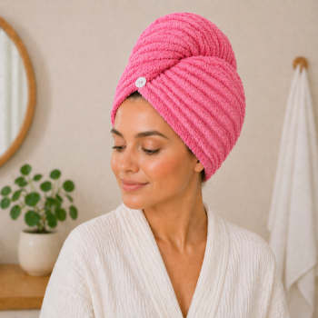 Matu dvielis-turbāns Madam, pink|Mājas preces|TavsSapnis