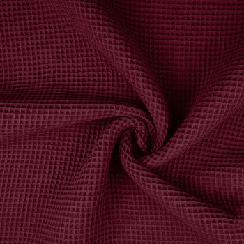 Kokvilnas audums WAFFLE bordo|Audumi|TavsSapnis