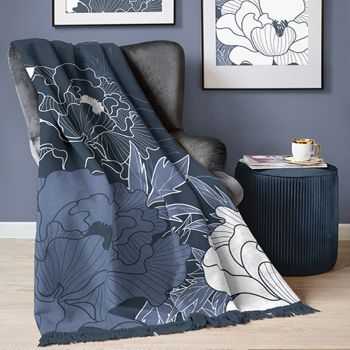 Kokvilnas pleds Fashion Collection  Velvet Flowers, 150x200 cm|Gultas veļa|TavsSapnis