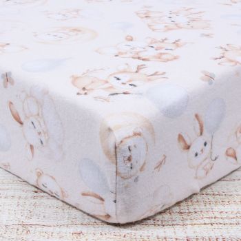 Flaneļa palags ar gumiju Little Deer, 60x120 cm|60x120 cm matracim|TavsSapnis