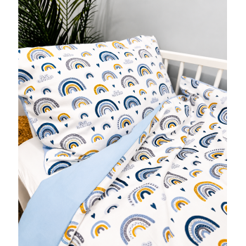 Kokvilnas gultas veļas komplekts zīdainim Varavīksnes, 100x135, 40x60 cm|100x135 cm|TavsSapnis