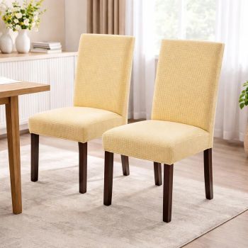 Krēslu pārvalki, dzeltenīgs krēms, 2 gab.|Mājas preces|TavsSapnis