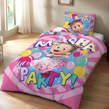 Divpusējas gultas veļas komplekts Masha, 140x200, 70x90 cm|Bērnu gultas veļa|TavsSapnis
