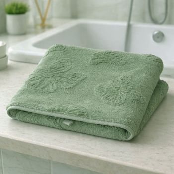 Dvielis Green Butterfly, 50x100 cm|Mājas preces|TavsSapnis