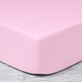 Kokvilnas palags ar gumiju Rozā, 70x140 cm|70x140 cm matracim|TavsSapnis