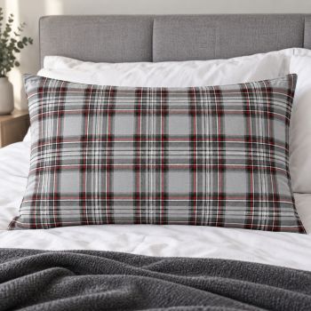 Kokvilnas spilvendrāna ar rāvējslēdzēju Tartan, 50x70 cm|50 x 70 cm|TavsSapnis