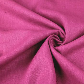 Mīksts mazgāts lins Fuksia|Audumi|TavsSapnis