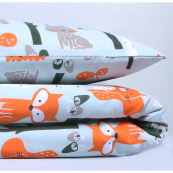 Gultas veļas komplekts Mežs, 120x160, 40x60 cm|Gultas veļa mazuļiem|TavsSapnis