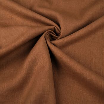 Mīksts mazgāts lins Peach Brown|Audumi|TavsSapnis