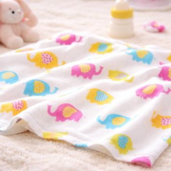 Flaneļa siekalu dvielis Ziloņi, 40x40 cm|Gultas veļa mazuļiem|TavsSapnis