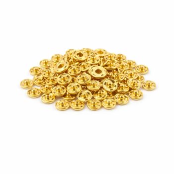 Skavas piešūšanai zelts, 7mm (6 gab.)|Spiedpogas|TavsSapnis