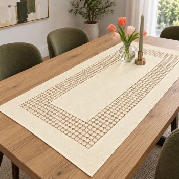 Žakarda galda celiņš Vanilla, 50x110 cm|Mājas tekstils|TavsSapnis