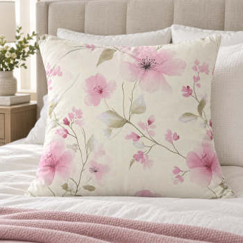 Kokvilnas spilvendrāna ar rāvējslēdzēju Light Pink, 70x80 cm|Gultas veļa|TavsSapnis