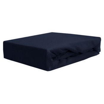 Frotē palags ar gumiju Exclusive, tumši zils, 200x200 cm|Gultas veļa|TavsSapnis