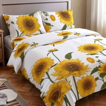 Gultas veļas komplekts Saulespuķe, 200x200, 70x70 cm|200 x 200 cm|TavsSapnis