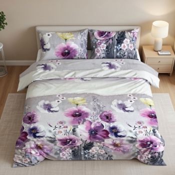 Gultas veļas komplekts Purple Flower, 140x200, 70x70 cm|140 x 200 cm|TavsSapnis