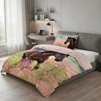 Gultas veļas komplekts Horse, 140x200, 70x90 cm|Bērnu gultas veļa|TavsSapnis