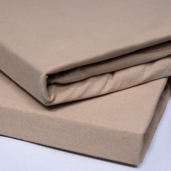 Trikotāžas palags ar gumiju, gaiši brūns, 120x200 cm|Gultas veļa|TavsSapnis