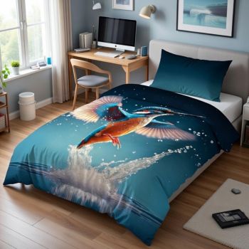 Digitālā druka gultas veļas komplekts Bird, 135x200, 80x80 cm|Bērnu gultas veļa|TavsSapnis