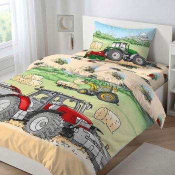 Gultas veļas komplekts Tractor, 140x200, 70x90 cm|Bērnu gultas veļa|TavsSapnis