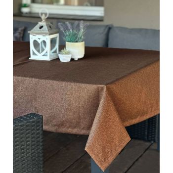 Āra galdauts ar UV aizsardzību Linen Brown, 155x190 cm|Mājas preces|TavsSapnis