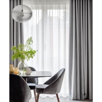 Izmērīts velūra aizkars Grey, augstums 280 cm|Aizkari|TavsSapnis