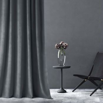 Izmērīts velūra aizkars Dark Grey, augstums 285 cm|Aizkari|TavsSapnis